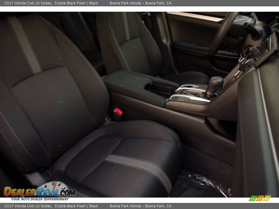 2017 Honda Civic LX Sedan Crystal Black Pearl / Black Photo #25