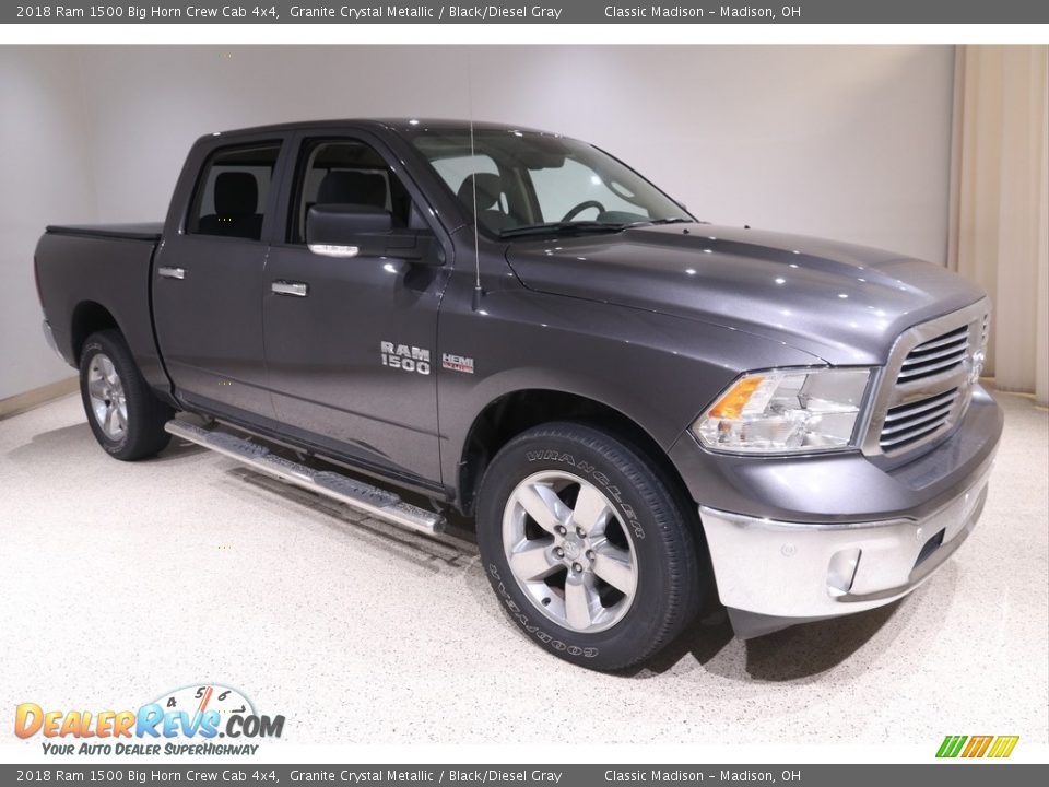 2018 Ram 1500 Big Horn Crew Cab 4x4 Granite Crystal Metallic / Black/Diesel Gray Photo #1