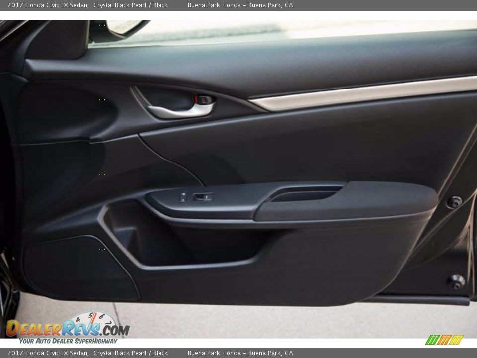 2017 Honda Civic LX Sedan Crystal Black Pearl / Black Photo #33