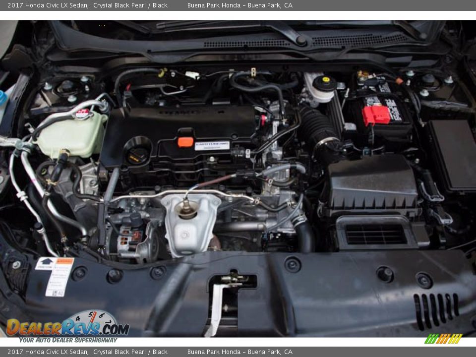 2017 Honda Civic LX Sedan Crystal Black Pearl / Black Photo #34