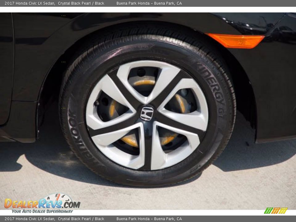 2017 Honda Civic LX Sedan Crystal Black Pearl / Black Photo #36