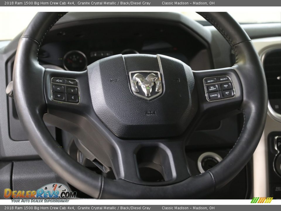 2018 Ram 1500 Big Horn Crew Cab 4x4 Granite Crystal Metallic / Black/Diesel Gray Photo #7