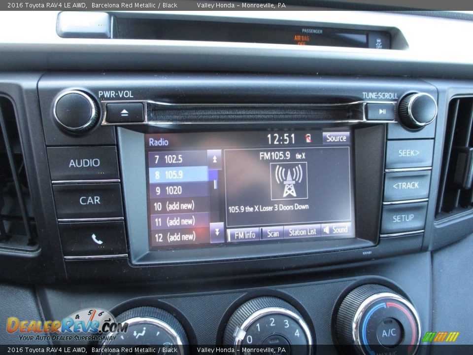 2016 Toyota RAV4 LE AWD Barcelona Red Metallic / Black Photo #17