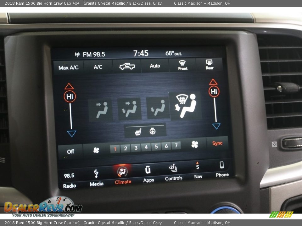 2018 Ram 1500 Big Horn Crew Cab 4x4 Granite Crystal Metallic / Black/Diesel Gray Photo #11