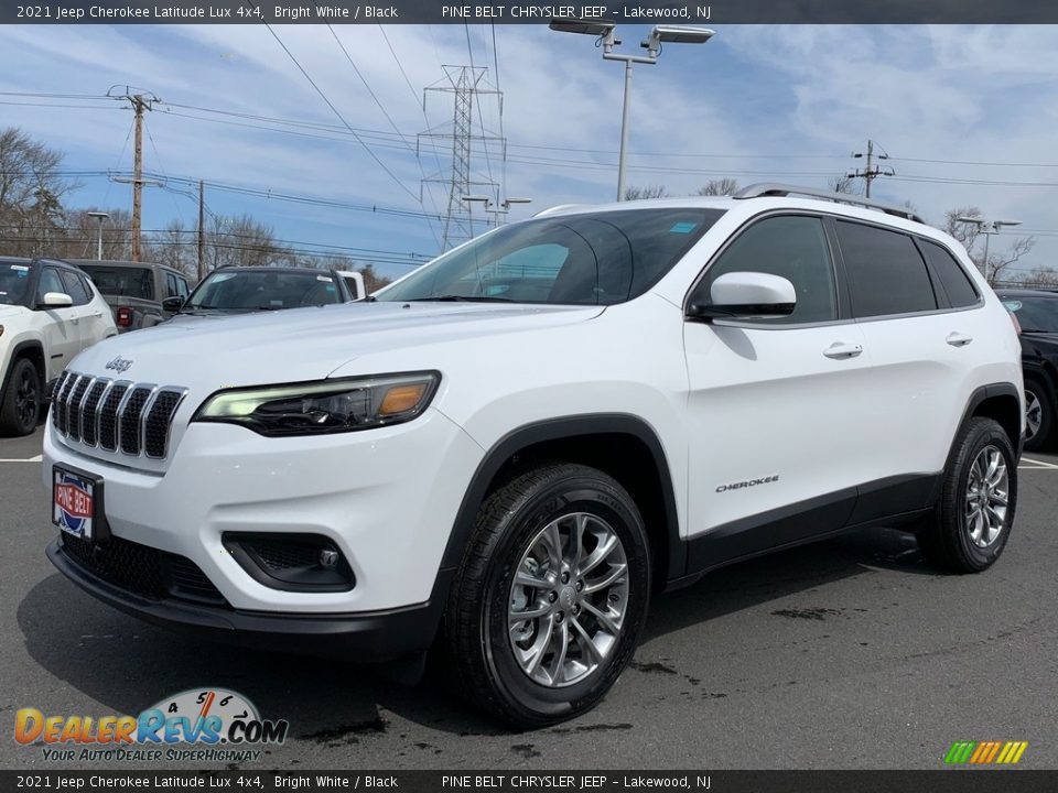 2021 Jeep Cherokee Latitude Lux 4x4 Bright White / Black Photo #1