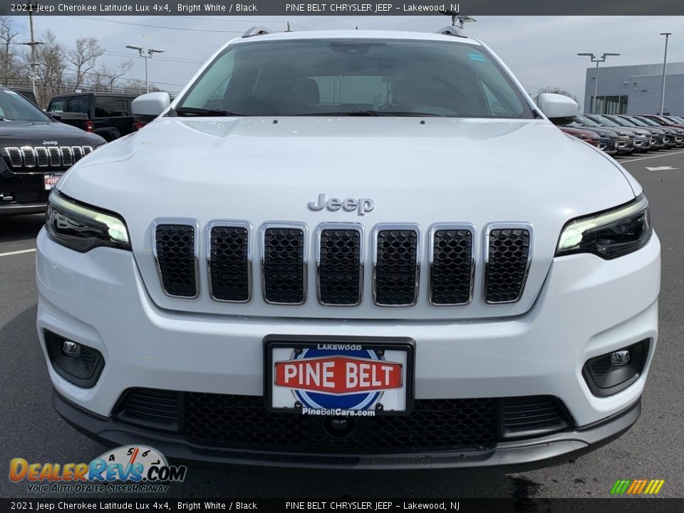 2021 Jeep Cherokee Latitude Lux 4x4 Bright White / Black Photo #3