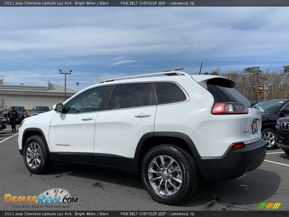 2021 Jeep Cherokee Latitude Lux 4x4 Bright White / Black Photo #6