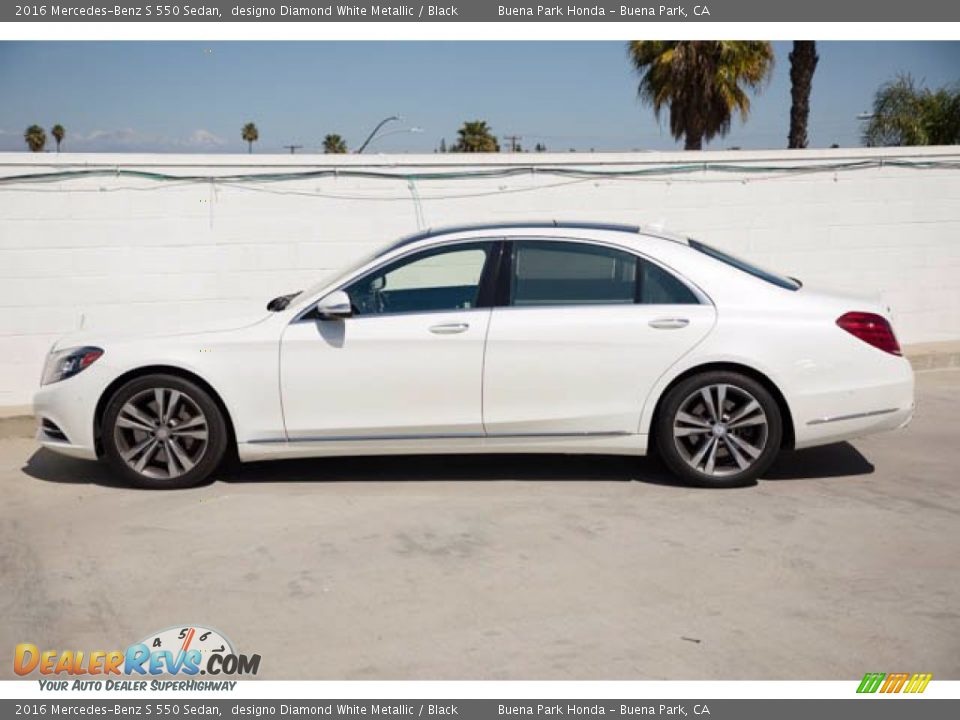 2016 Mercedes-Benz S 550 Sedan designo Diamond White Metallic / Black Photo #10