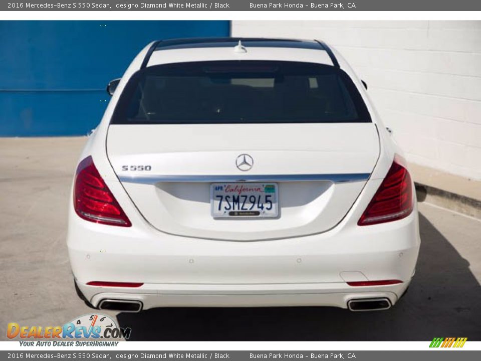 2016 Mercedes-Benz S 550 Sedan designo Diamond White Metallic / Black Photo #11