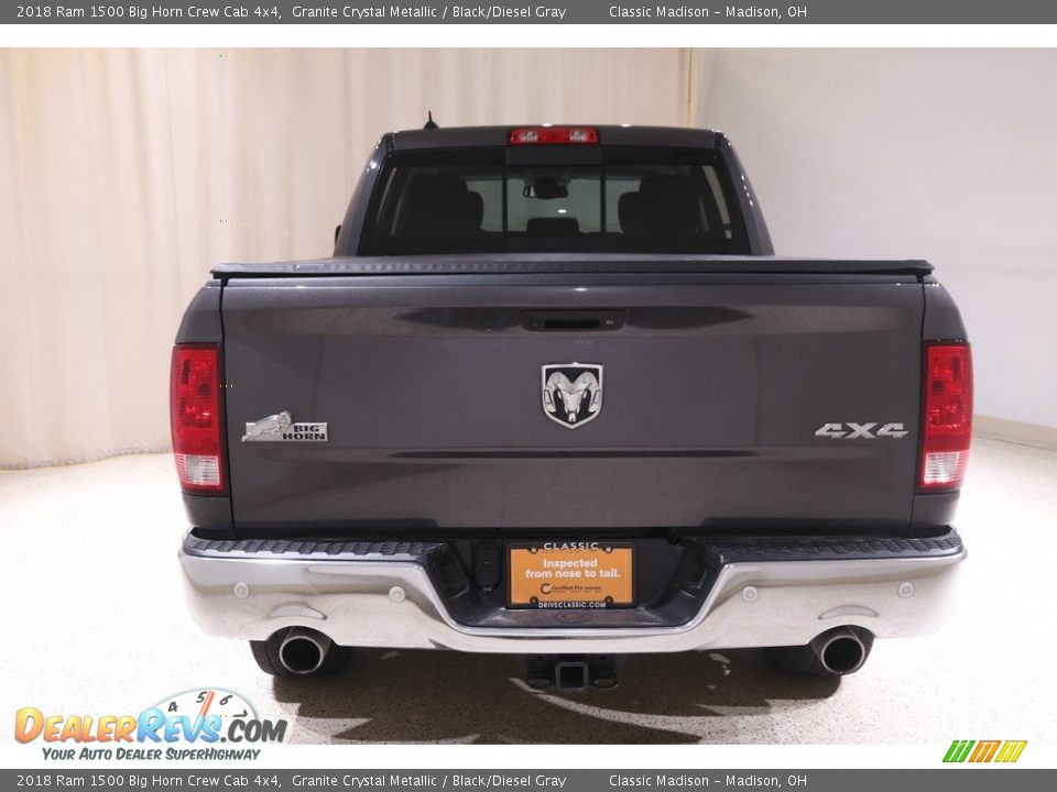 2018 Ram 1500 Big Horn Crew Cab 4x4 Granite Crystal Metallic / Black/Diesel Gray Photo #21