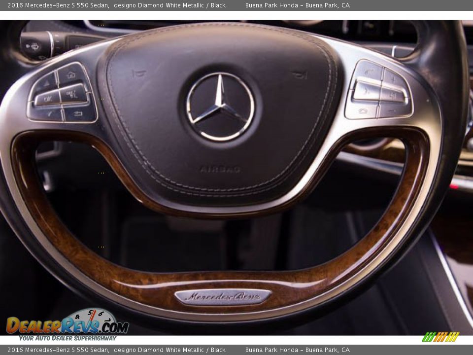 2016 Mercedes-Benz S 550 Sedan designo Diamond White Metallic / Black Photo #15