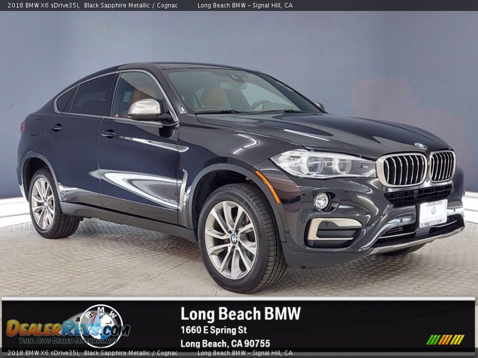 2018 BMW X6 sDrive35i Black Sapphire Metallic / Cognac Photo #1