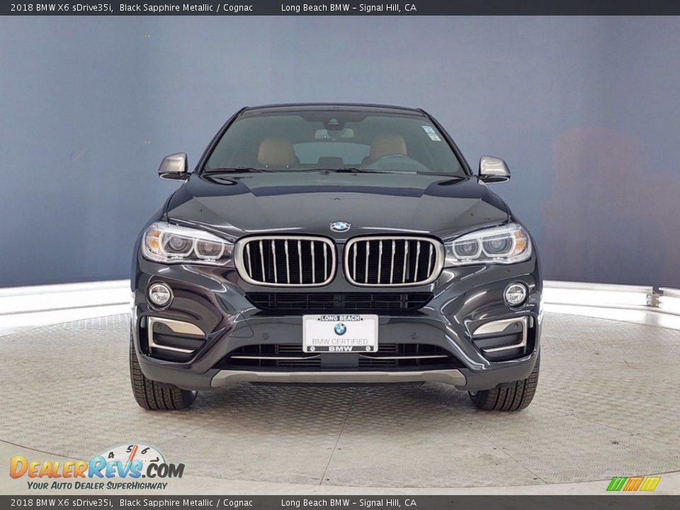 2018 BMW X6 sDrive35i Black Sapphire Metallic / Cognac Photo #2