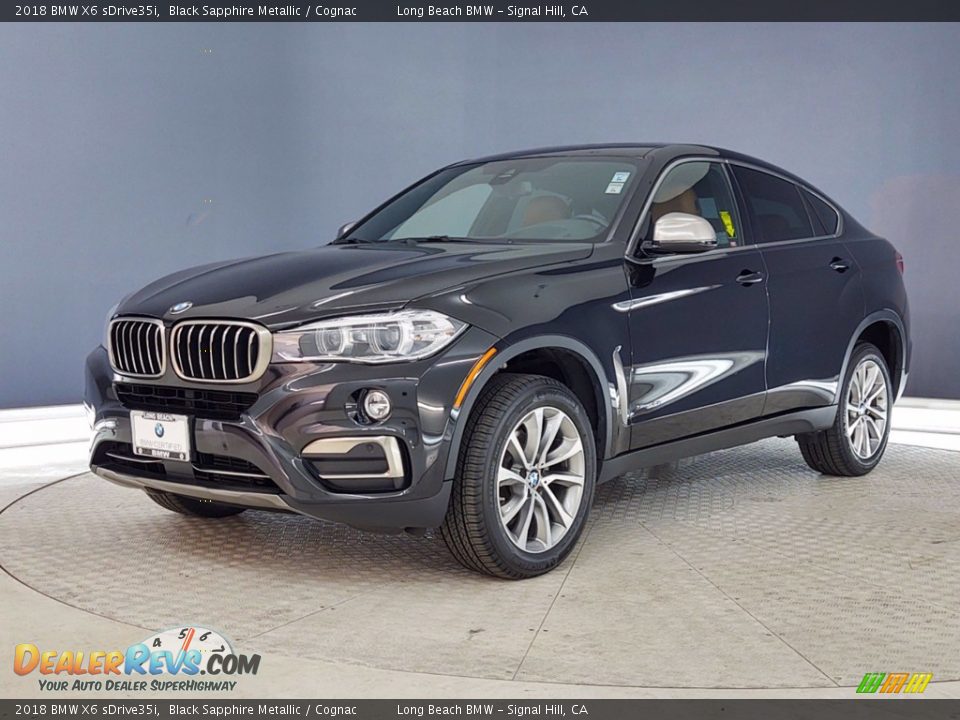 2018 BMW X6 sDrive35i Black Sapphire Metallic / Cognac Photo #3