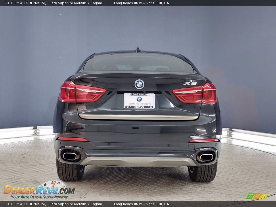 2018 BMW X6 sDrive35i Black Sapphire Metallic / Cognac Photo #4