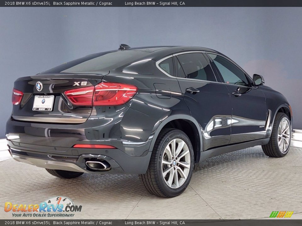 2018 BMW X6 sDrive35i Black Sapphire Metallic / Cognac Photo #5