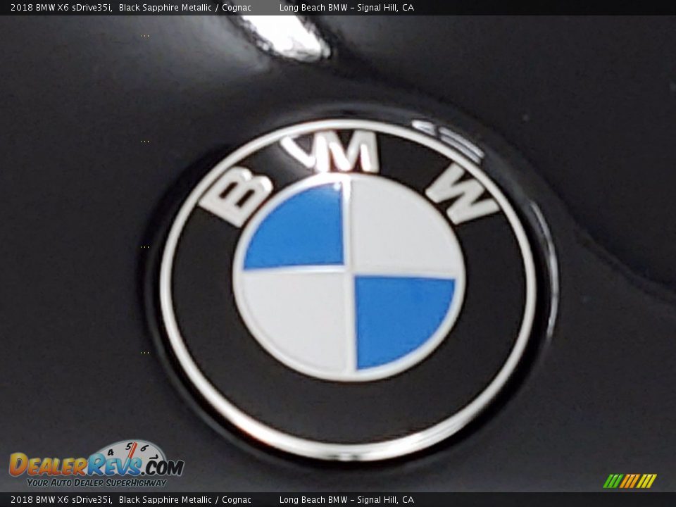 2018 BMW X6 sDrive35i Black Sapphire Metallic / Cognac Photo #8