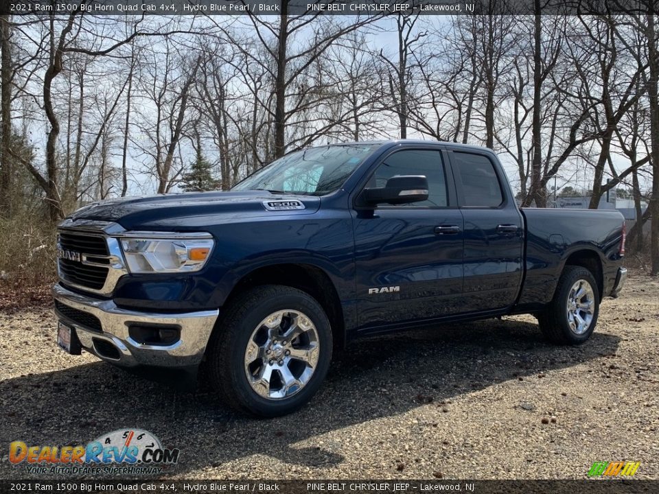 2021 Ram 1500 Big Horn Quad Cab 4x4 Hydro Blue Pearl / Black Photo #1