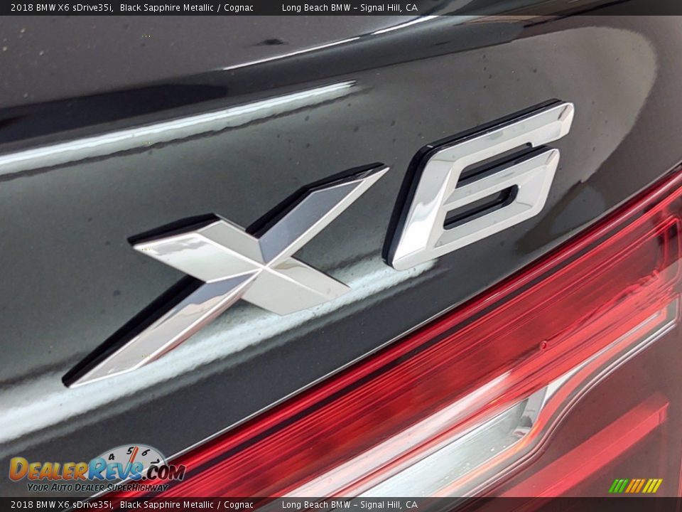 2018 BMW X6 sDrive35i Black Sapphire Metallic / Cognac Photo #11