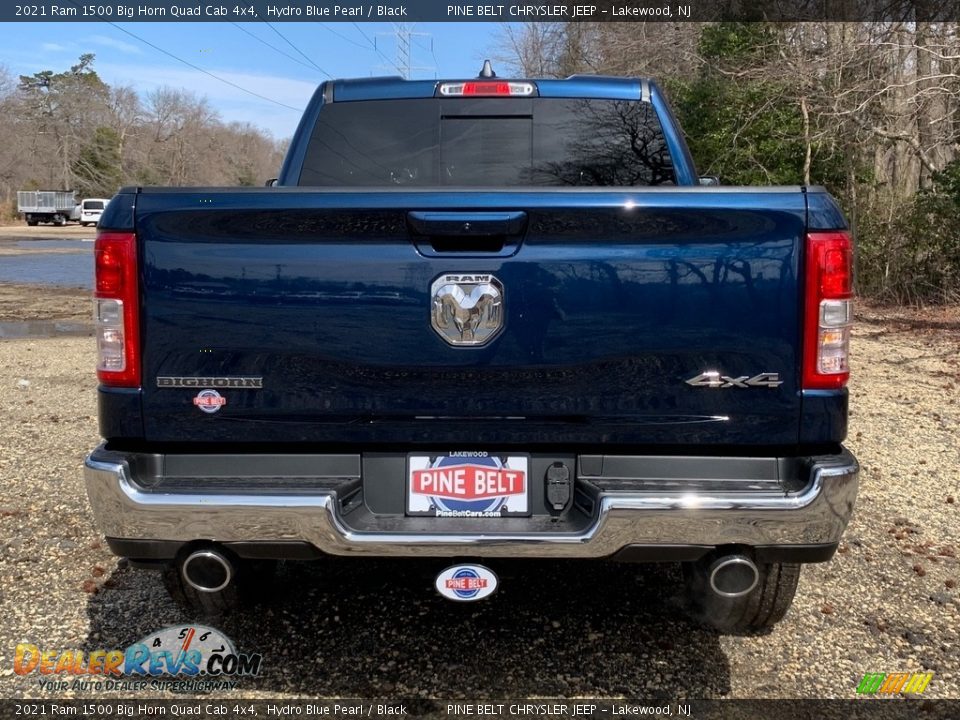 2021 Ram 1500 Big Horn Quad Cab 4x4 Hydro Blue Pearl / Black Photo #7
