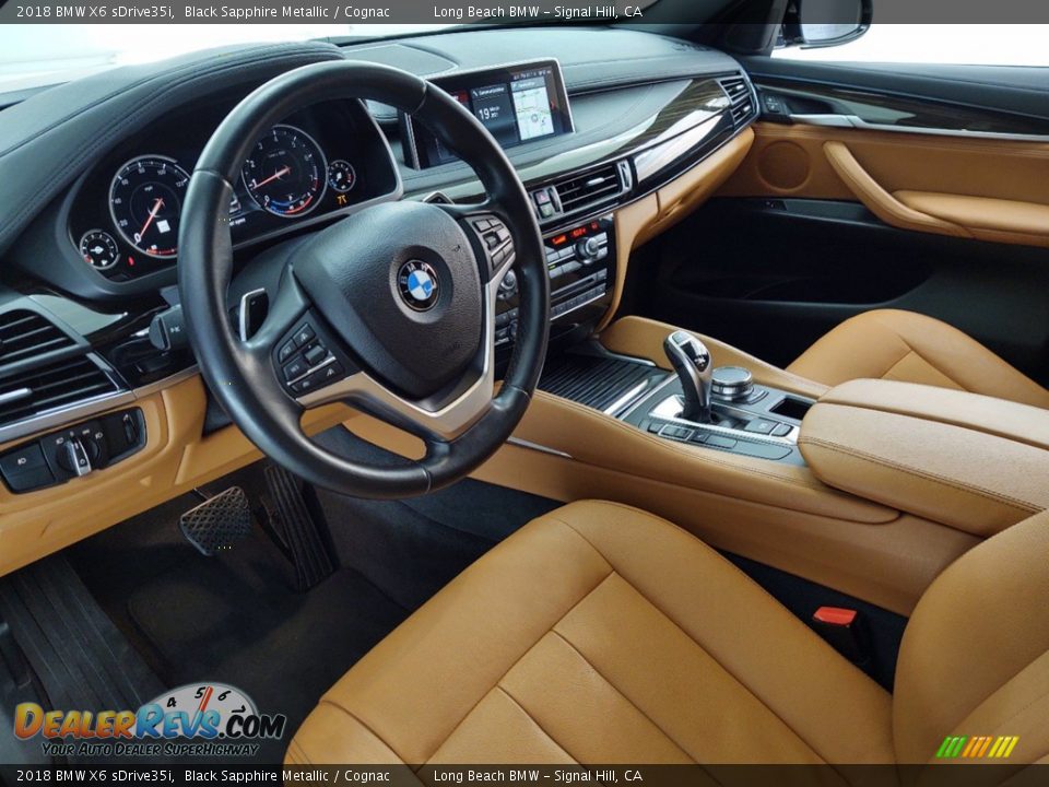 Cognac Interior - 2018 BMW X6 sDrive35i Photo #16