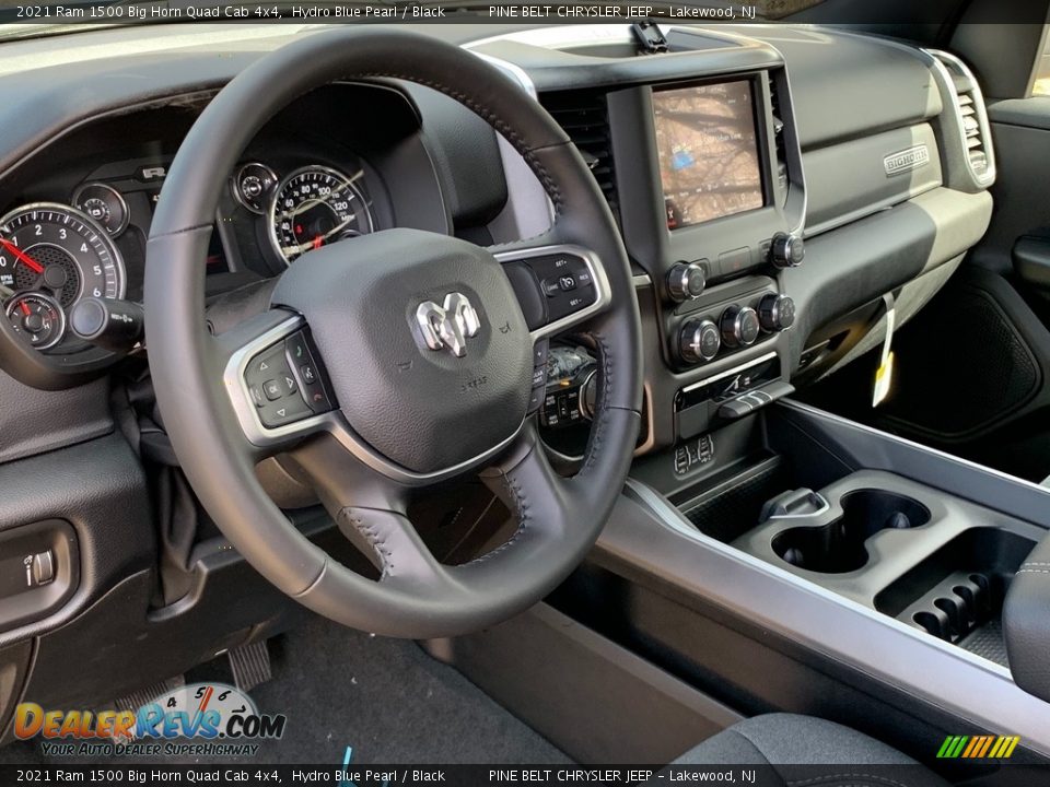 2021 Ram 1500 Big Horn Quad Cab 4x4 Hydro Blue Pearl / Black Photo #12