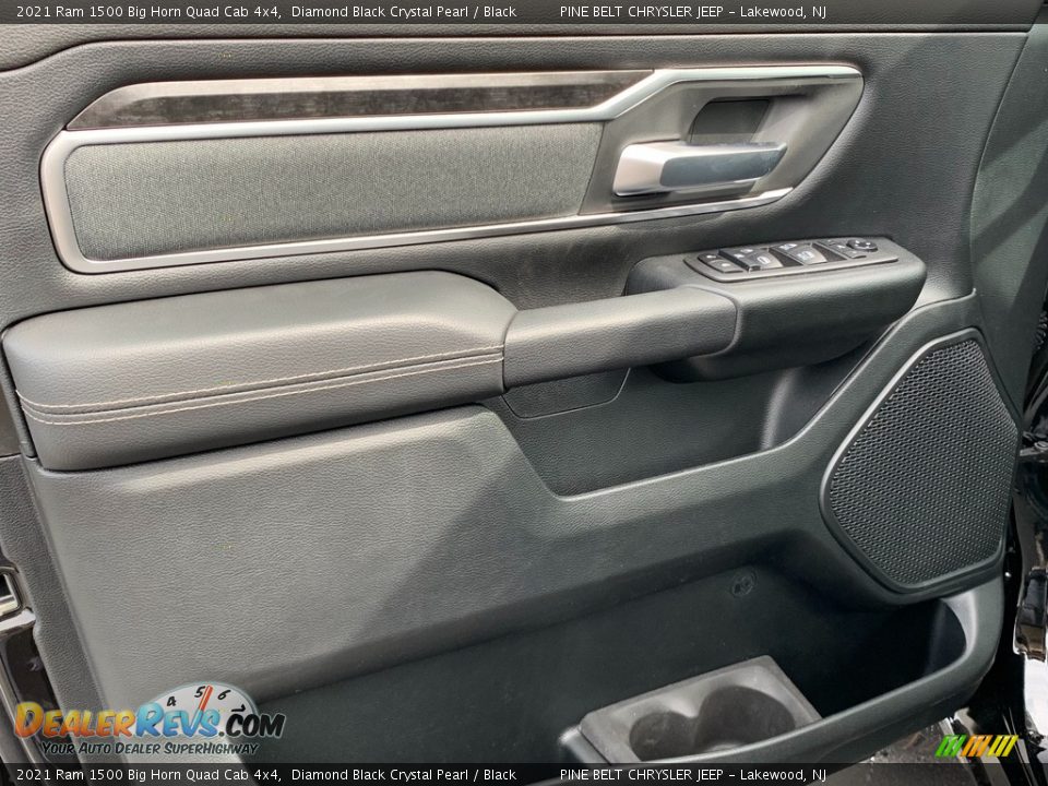 2021 Ram 1500 Big Horn Quad Cab 4x4 Diamond Black Crystal Pearl / Black Photo #13