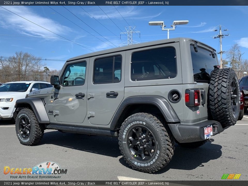 2021 Jeep Wrangler Unlimited Willys 4x4 Sting-Gray / Black Photo #6