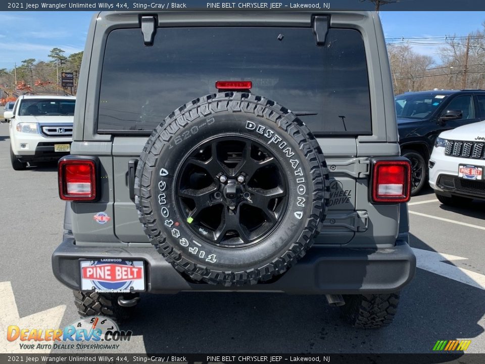 2021 Jeep Wrangler Unlimited Willys 4x4 Sting-Gray / Black Photo #7