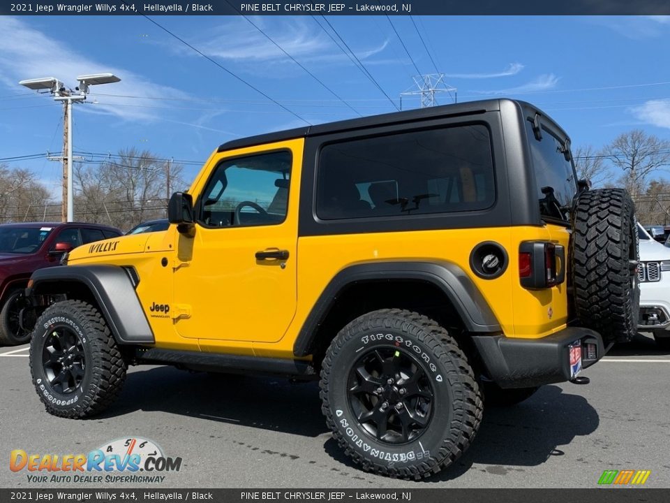 2021 Jeep Wrangler Willys 4x4 Hellayella / Black Photo #6