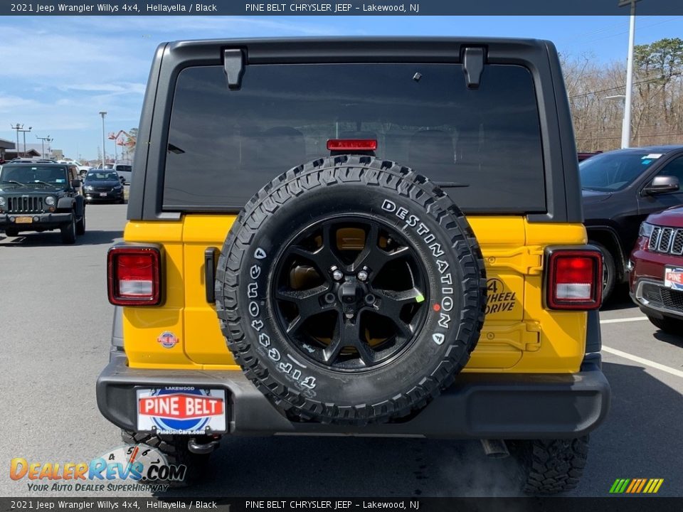 2021 Jeep Wrangler Willys 4x4 Hellayella / Black Photo #7