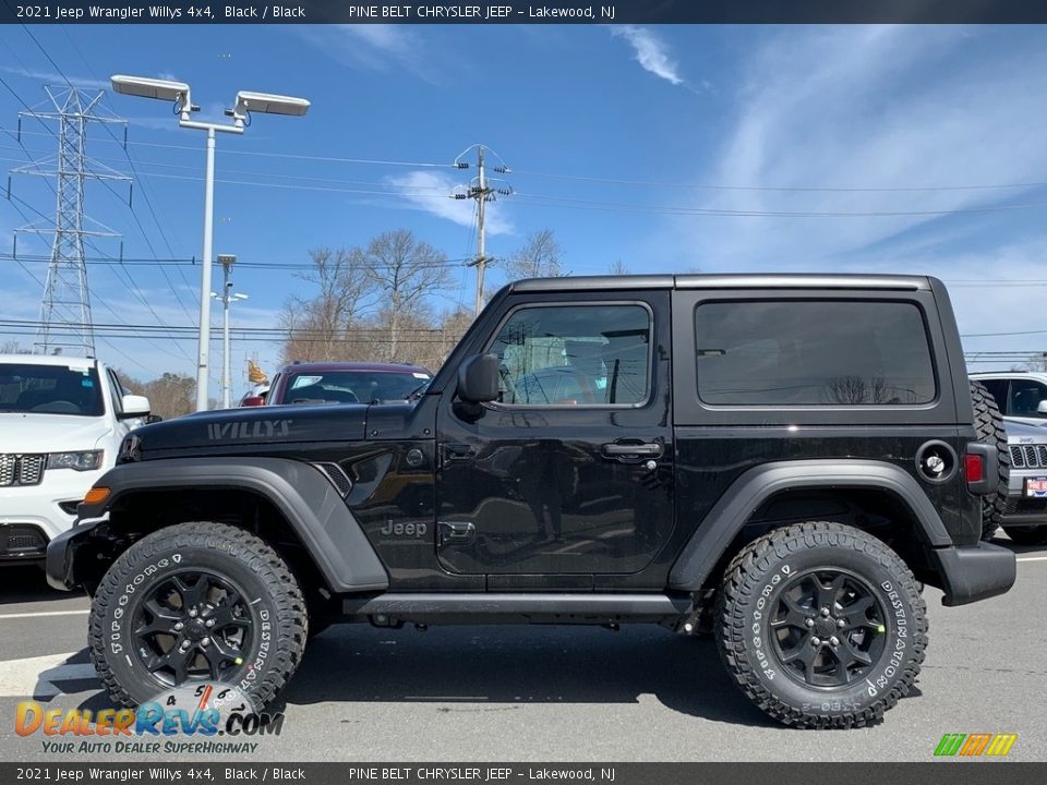 Black 2021 Jeep Wrangler Willys 4x4 Photo #4