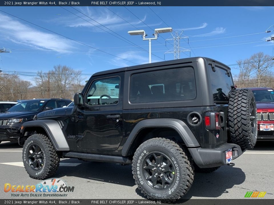 2021 Jeep Wrangler Willys 4x4 Black / Black Photo #6