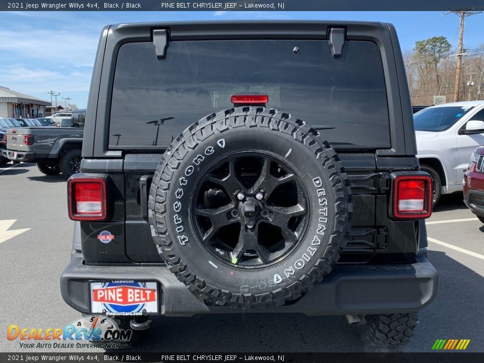 2021 Jeep Wrangler Willys 4x4 Black / Black Photo #7