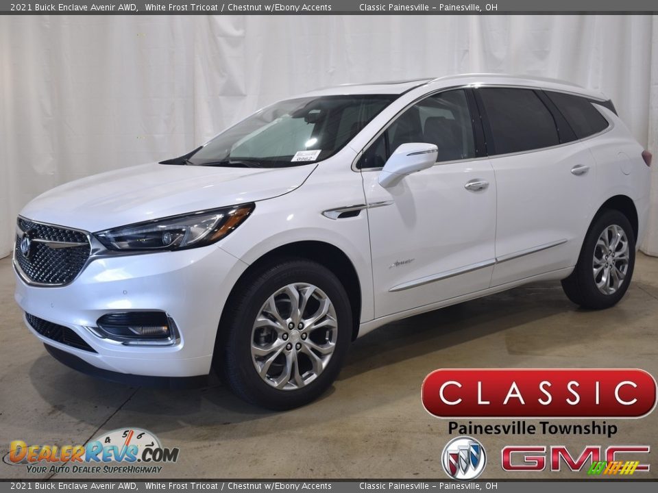 2021 Buick Enclave Avenir AWD White Frost Tricoat / Chestnut w/Ebony Accents Photo #1