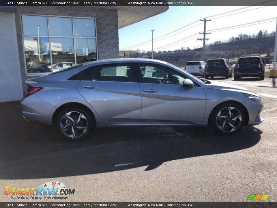 2021 Hyundai Elantra SEL Shimmering Silver Pearl / Medium Gray Photo #2