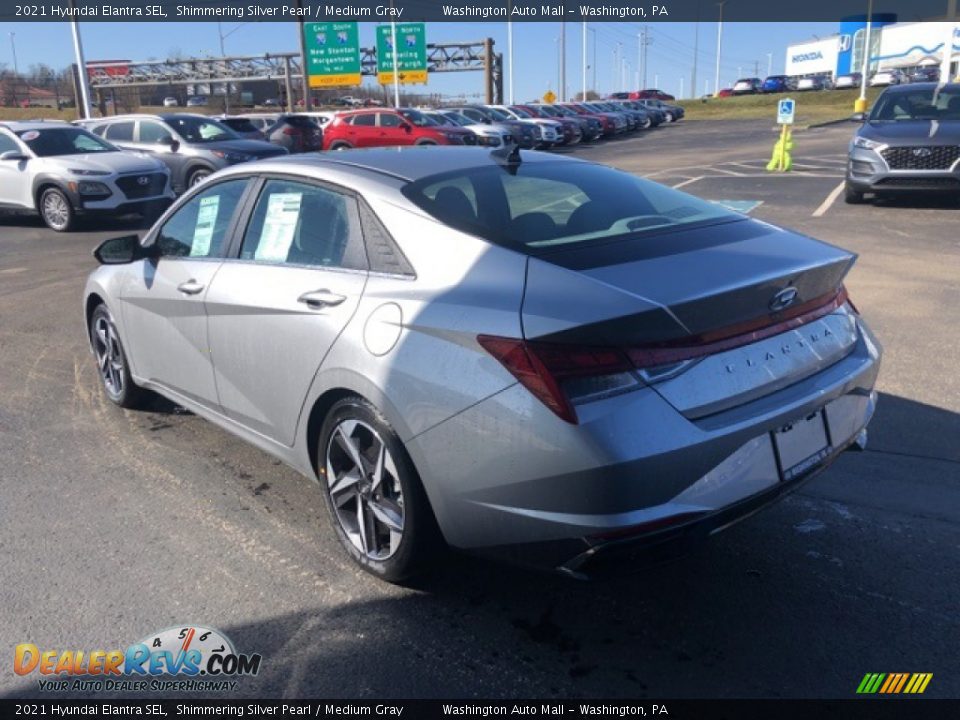 2021 Hyundai Elantra SEL Shimmering Silver Pearl / Medium Gray Photo #3