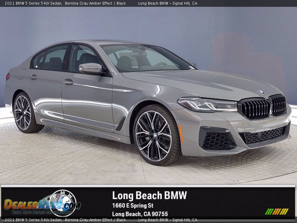 2021 BMW 5 Series 540i Sedan Bernina Gray Amber Effect / Black Photo #1