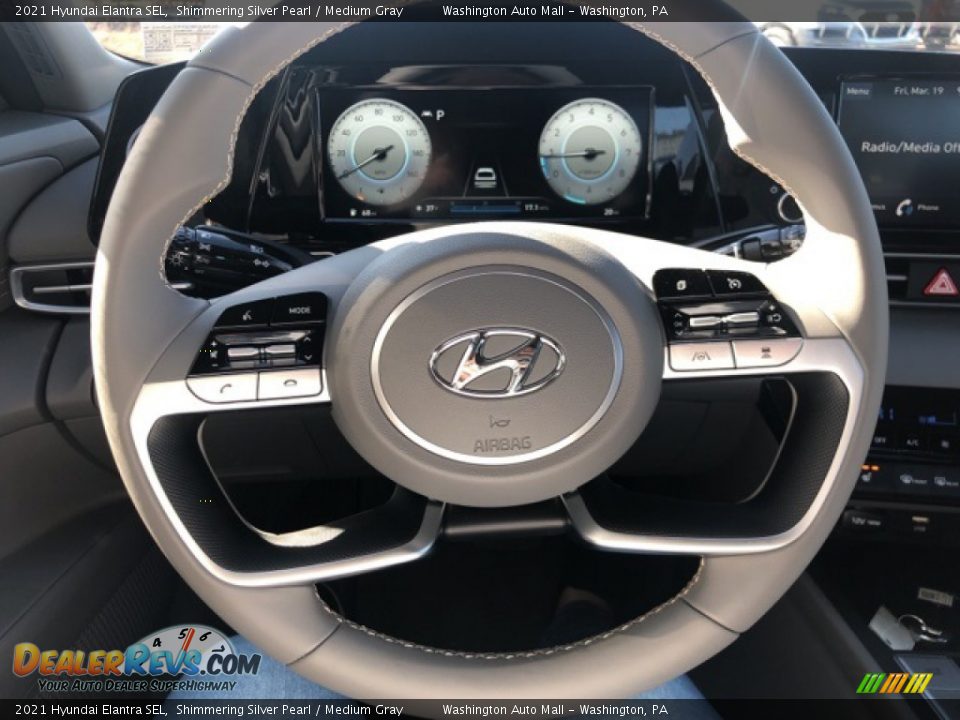 2021 Hyundai Elantra SEL Shimmering Silver Pearl / Medium Gray Photo #10