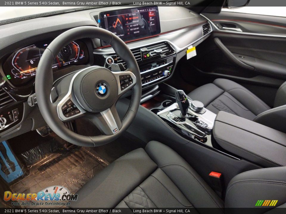 2021 BMW 5 Series 540i Sedan Bernina Gray Amber Effect / Black Photo #12