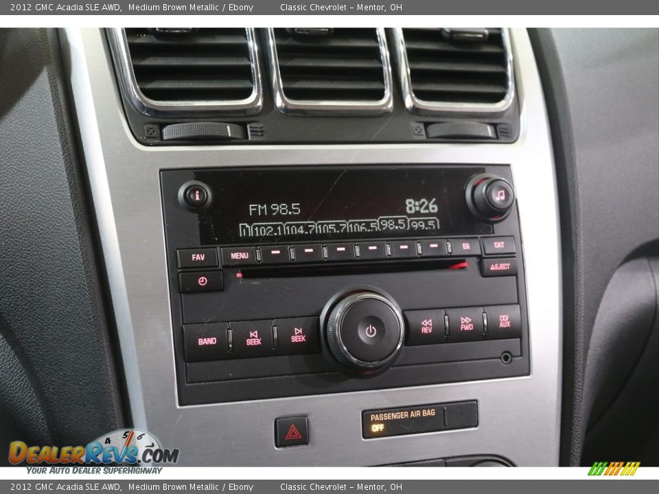 2012 GMC Acadia SLE AWD Medium Brown Metallic / Ebony Photo #10