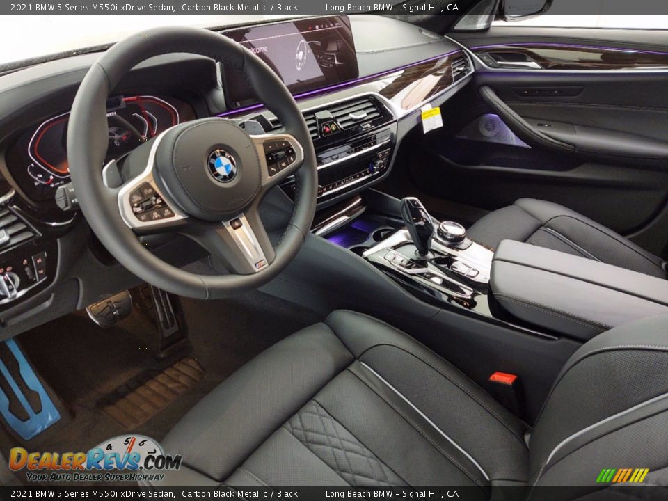 Black Interior - 2021 BMW 5 Series M550i xDrive Sedan Photo #12