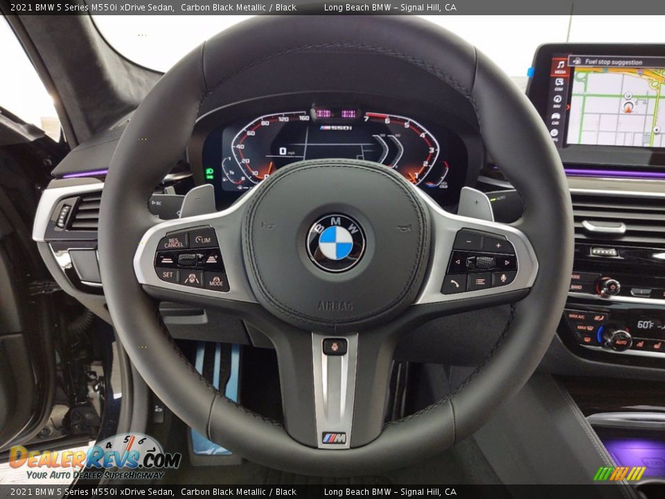 2021 BMW 5 Series M550i xDrive Sedan Steering Wheel Photo #14