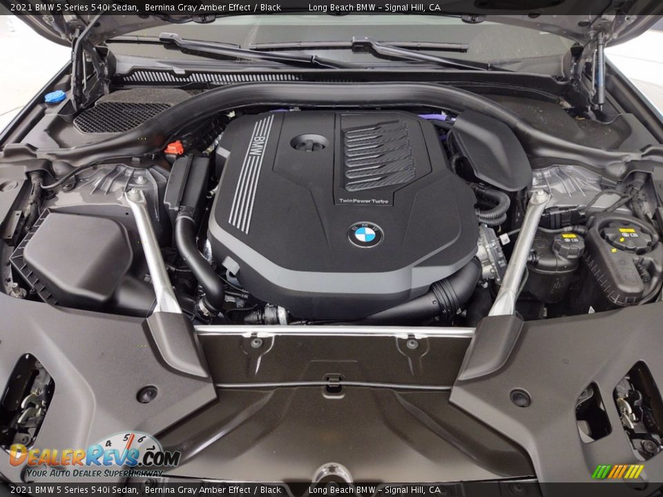 2021 BMW 5 Series 540i Sedan Bernina Gray Amber Effect / Black Photo #9