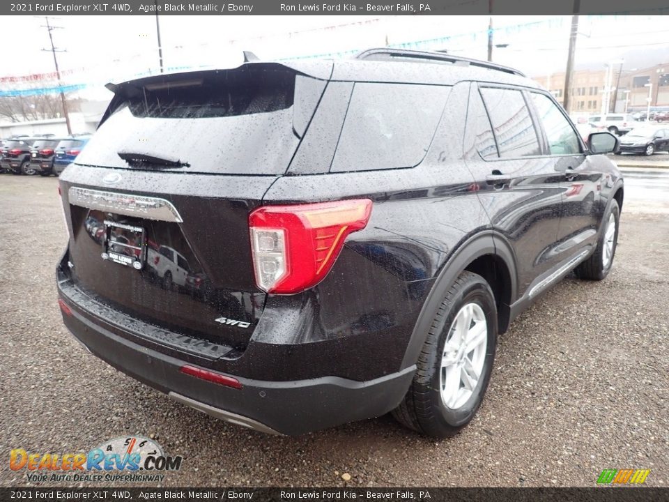2021 Ford Explorer XLT 4WD Agate Black Metallic / Ebony Photo #2
