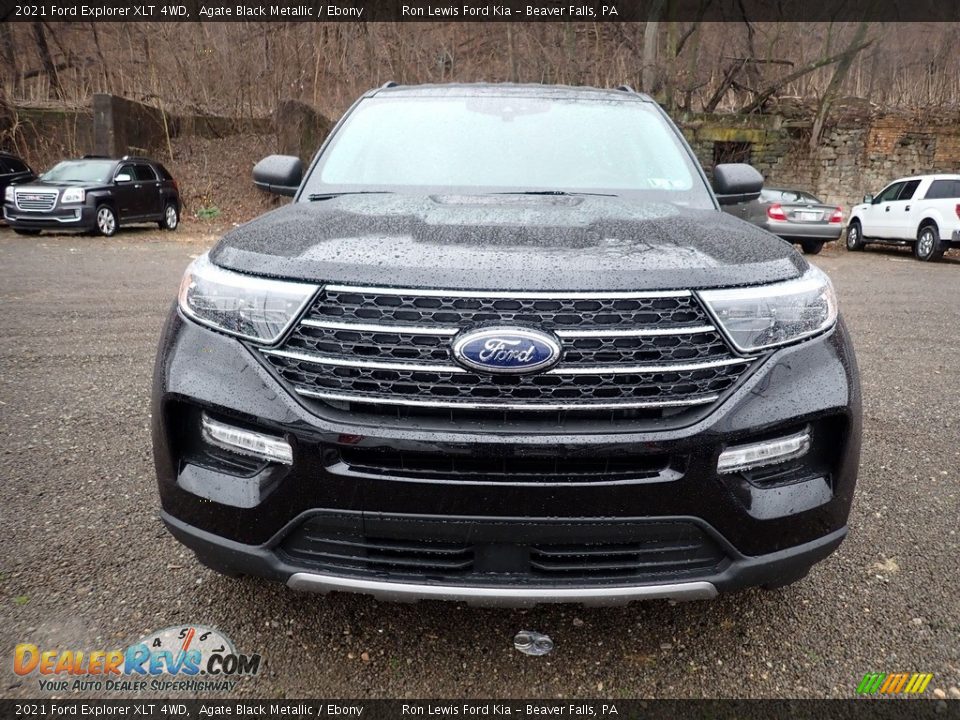 2021 Ford Explorer XLT 4WD Agate Black Metallic / Ebony Photo #4