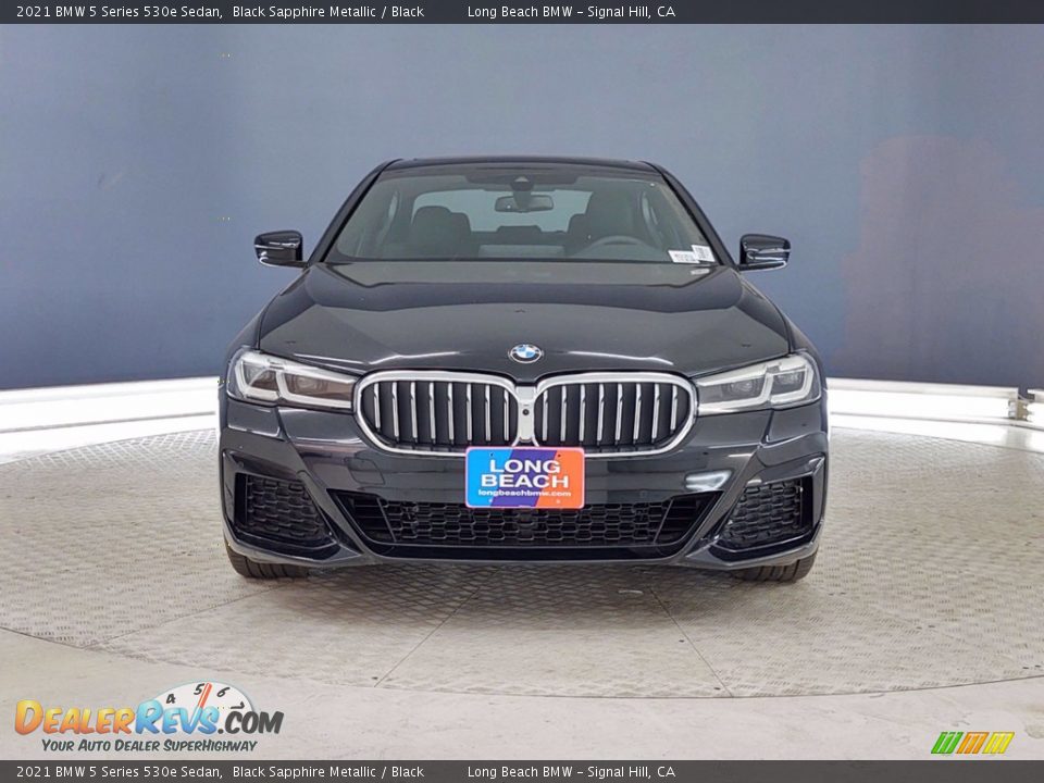 2021 BMW 5 Series 530e Sedan Black Sapphire Metallic / Black Photo #2