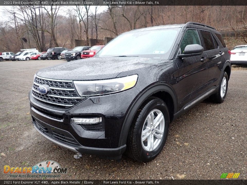 2021 Ford Explorer XLT 4WD Agate Black Metallic / Ebony Photo #5