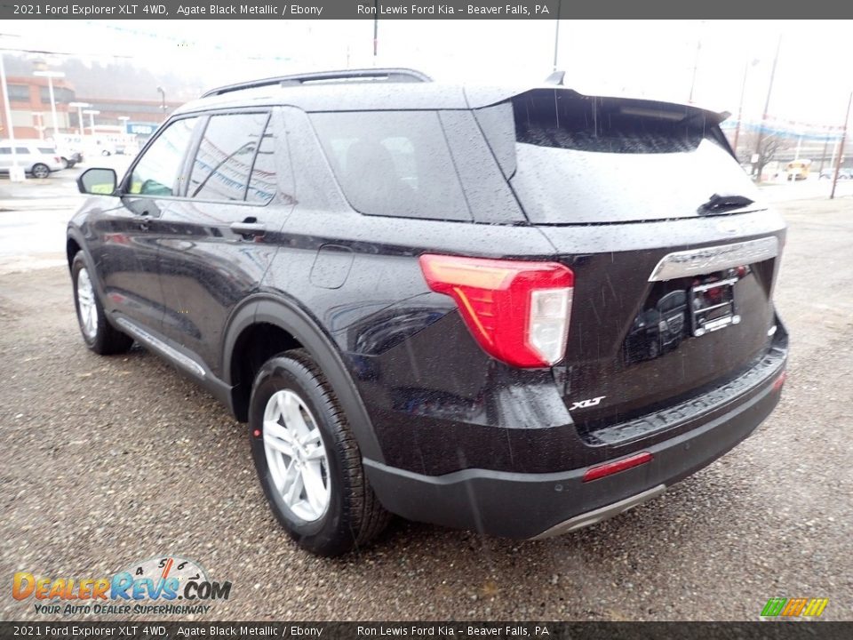 2021 Ford Explorer XLT 4WD Agate Black Metallic / Ebony Photo #7