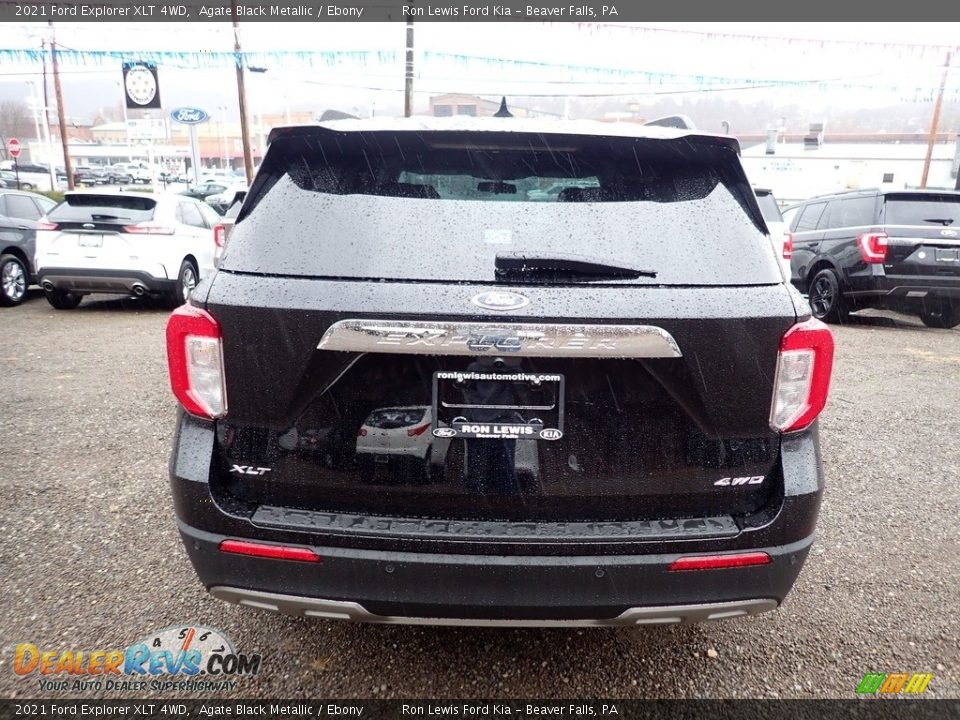 2021 Ford Explorer XLT 4WD Agate Black Metallic / Ebony Photo #8